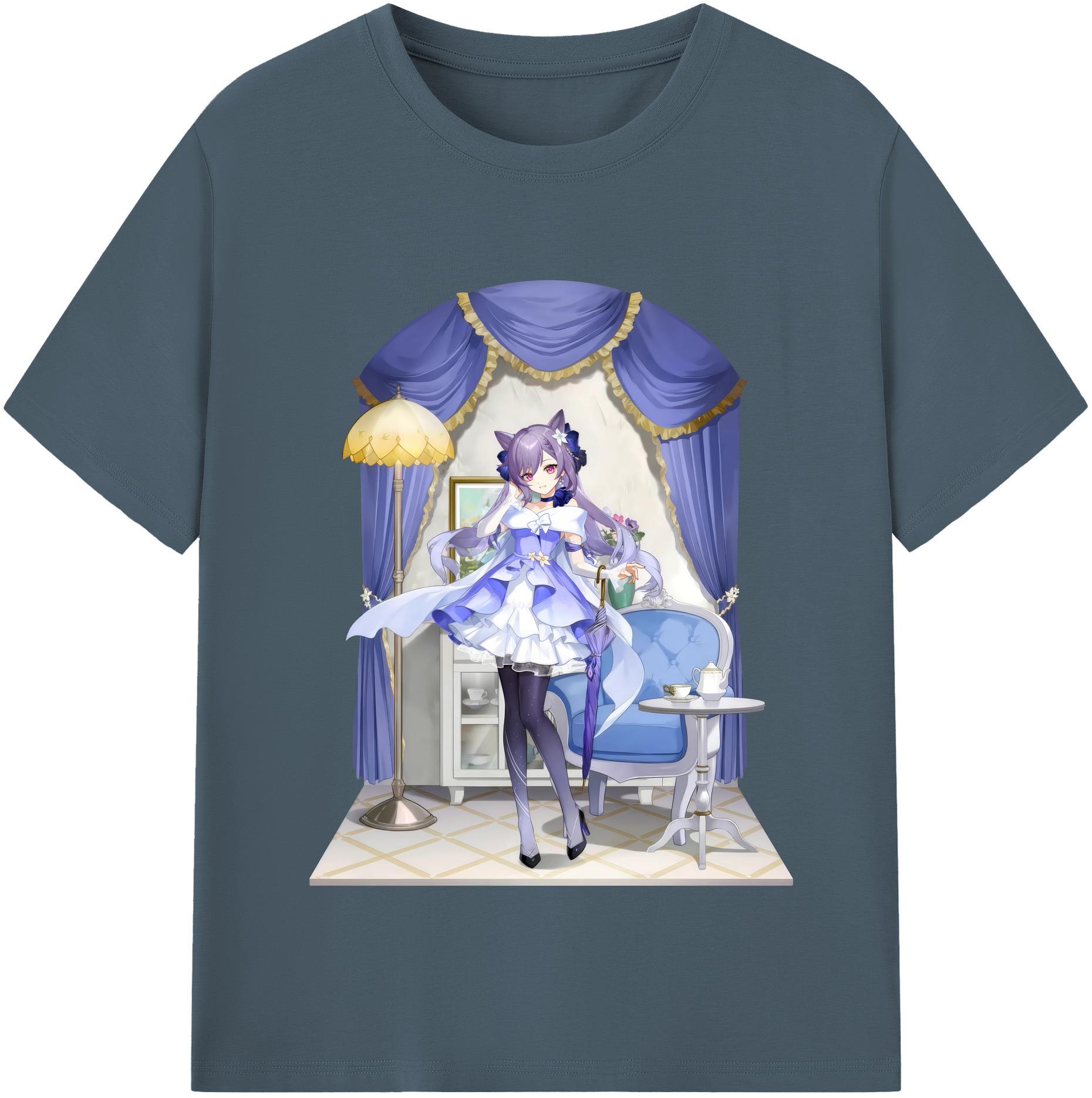 げんし神 刻晴 こくせい genshin Kokusei 綿100％半袖Tシャツ（フロントプリント）
